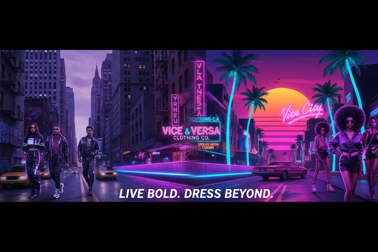 Clothing store has vibes of New York City and Vice City